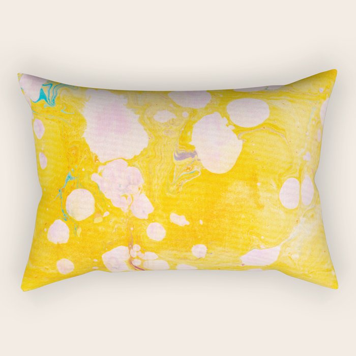 speckled marble | yellow Rectangular Pillow Gallery Image 2