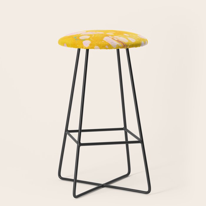 speckled marble | yellow Stool Gallery Image 1