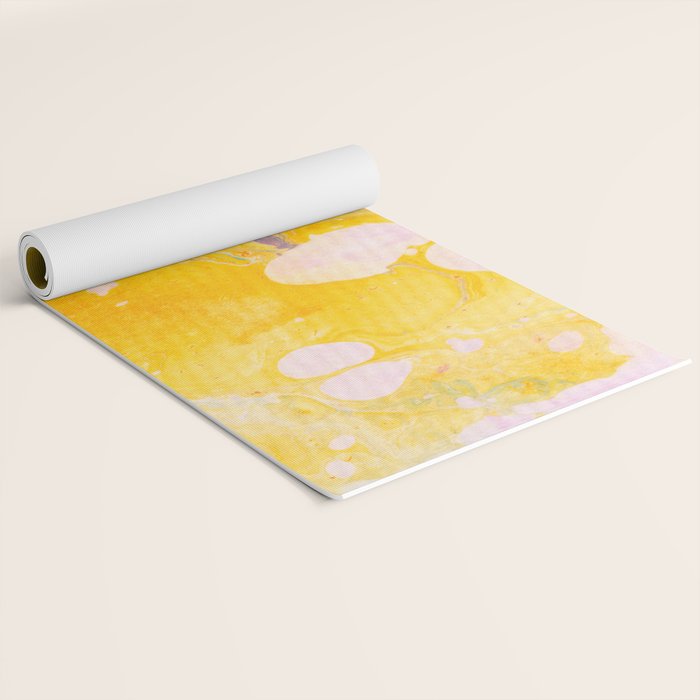 speckled marble | yellow Yoga Mat Gallery Image 2