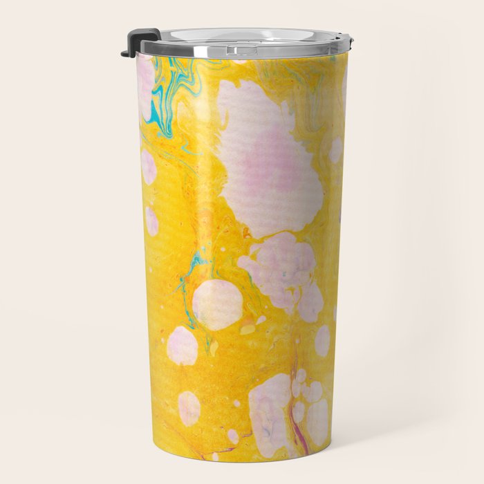 speckled marble | yellow Travel Mug Gallery Image 3