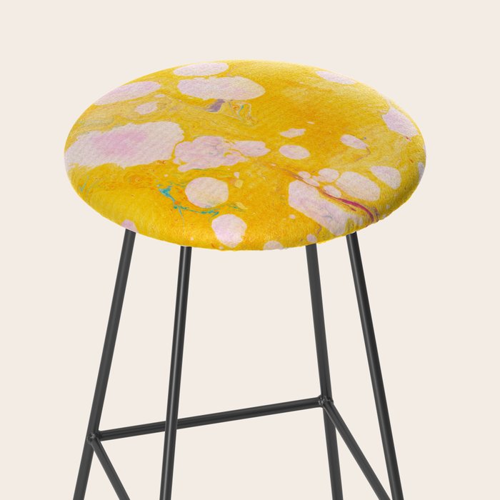 speckled marble | yellow Stool Gallery Image 2