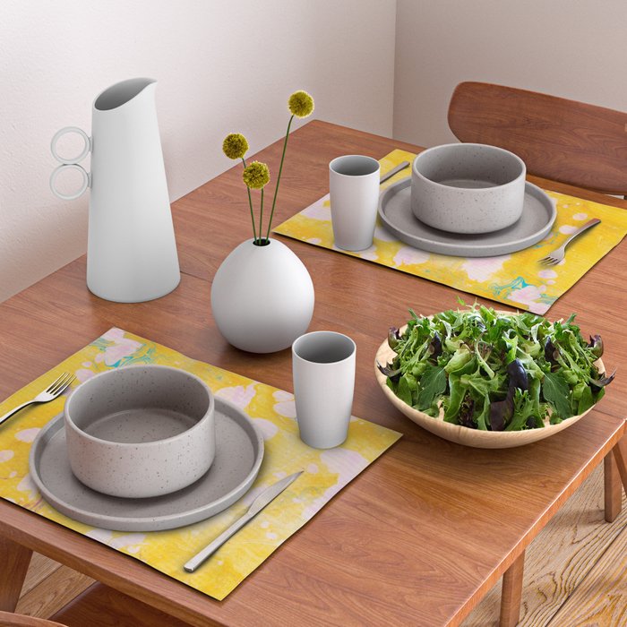 speckled marble | yellow Placemat Gallery Image 2