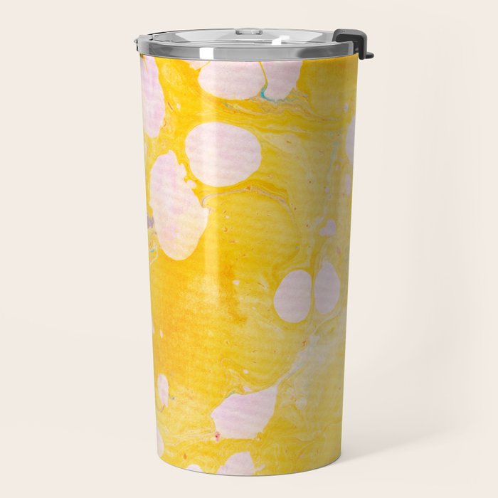 speckled marble | yellow Travel Mug Gallery Image 2