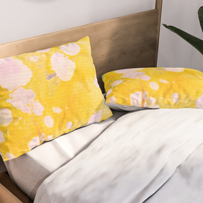 speckled marble | yellow Pillow Sham Gallery Image 2