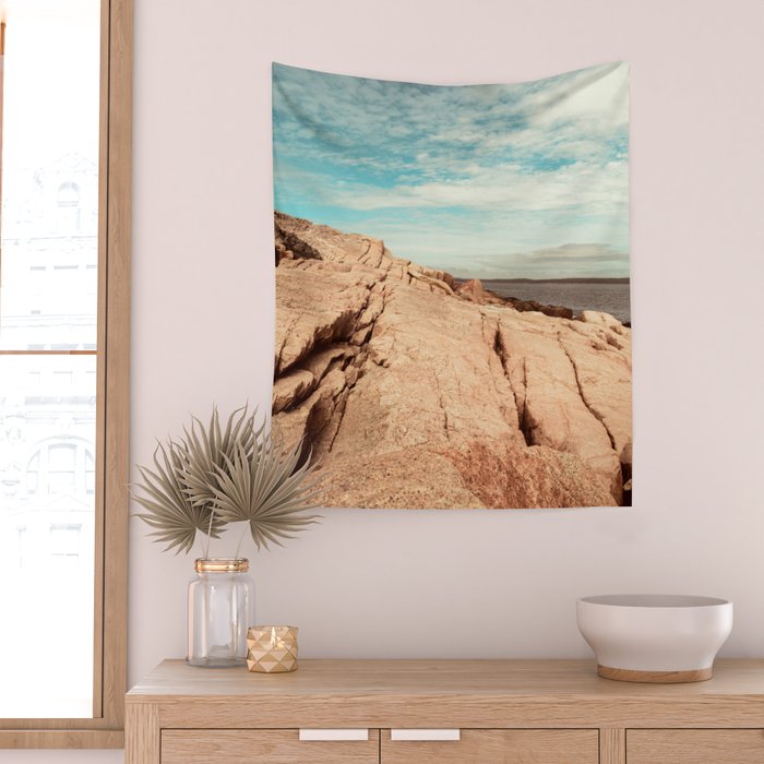 Between Earth and Sky - Travel photography - New England landscape - Maine coast Wall Tapestry Gallery Image 2