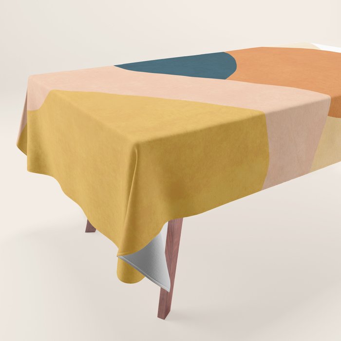 Sunrise landscape in yellow, orange, blue Tablecloth Gallery Image 1