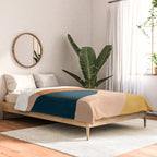 Sunrise landscape in yellow, orange, blue Comforter Gallery Image 2