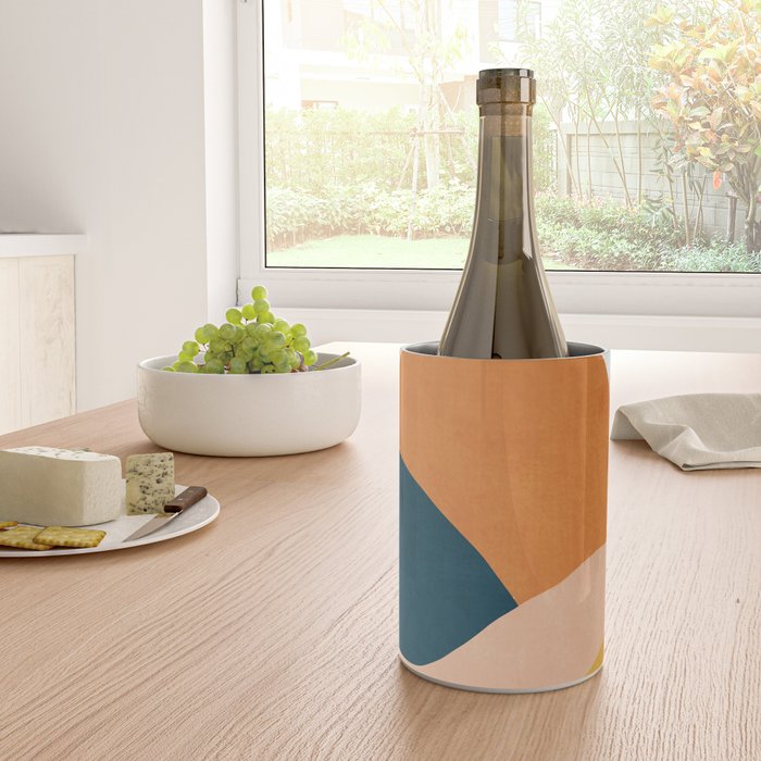 Sunrise landscape in yellow, orange, blue Wine Chiller Gallery Image 4