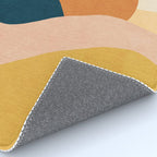Sunrise landscape in yellow, orange, blue Rug Gallery Image 4