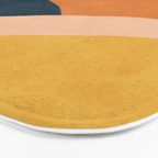 Sunrise landscape in yellow, orange, blue Bath Mat Gallery Image 3