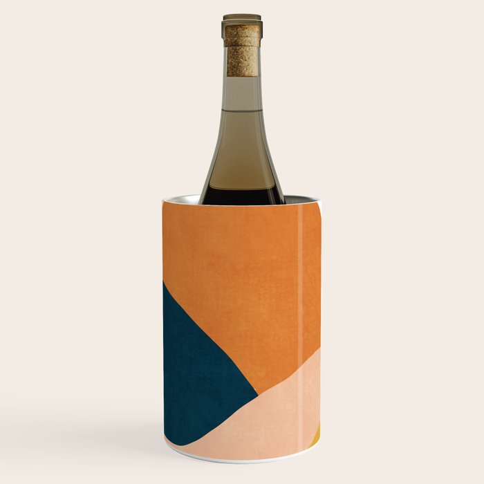 Sunrise landscape in yellow, orange, blue Wine Chiller Gallery Image 1