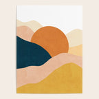 Sunrise landscape in yellow, orange, blue Poster Gallery Image 4