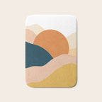 Sunrise landscape in yellow, orange, blue Bath Mat Gallery Image 1