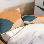 Sunrise landscape in yellow, orange, blue Pillow Sham Gallery Image 2
