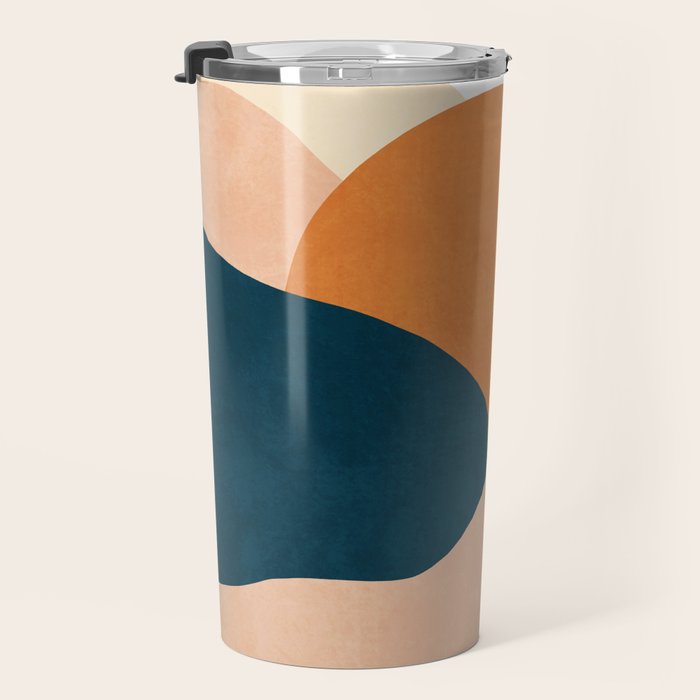 Sunrise landscape in yellow, orange, blue Travel Mug Gallery Image 3