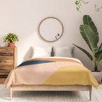 Sunrise landscape in yellow, orange, blue Comforter Gallery Image 3