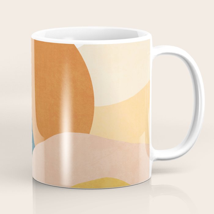 Sunrise landscape in yellow, orange, blue Coffee Mug Gallery Image 1