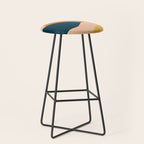 Sunrise landscape in yellow, orange, blue Stool Gallery Image 1