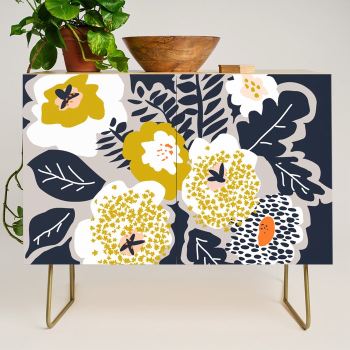 Scandinavian flowers greet you Credenza Gallery Image 1