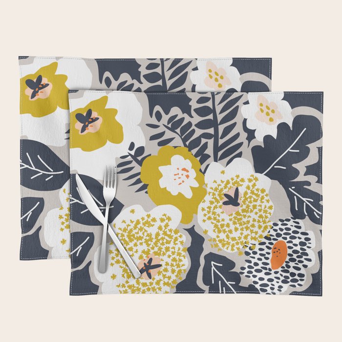 Scandinavian flowers greet you Placemat Gallery Image 1