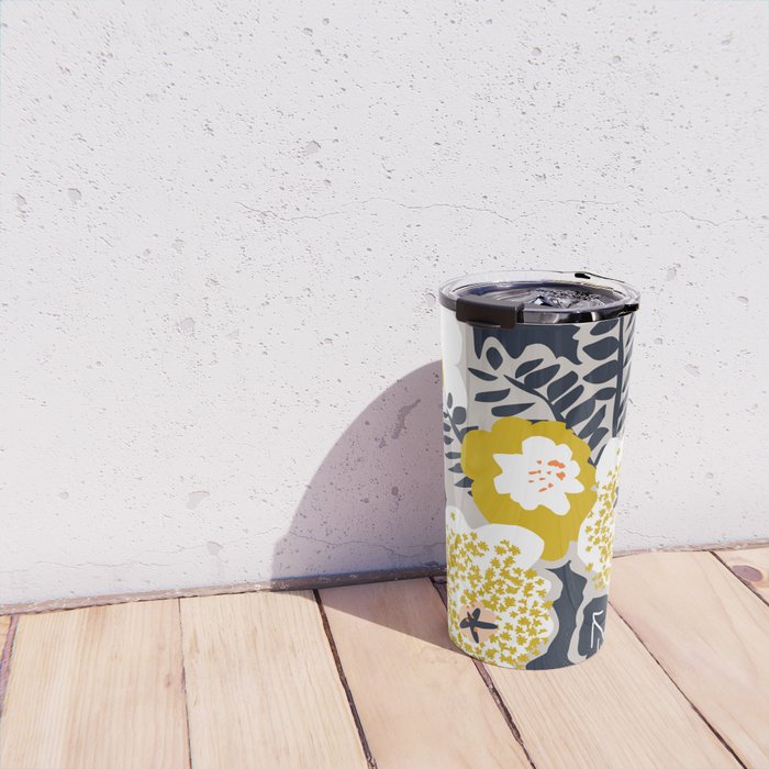 Scandinavian flowers greet you Travel Mug Gallery Image 4