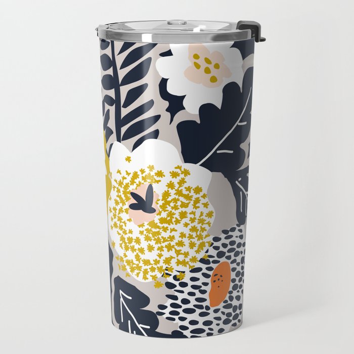 Scandinavian flowers greet you Travel Mug Gallery Image 2