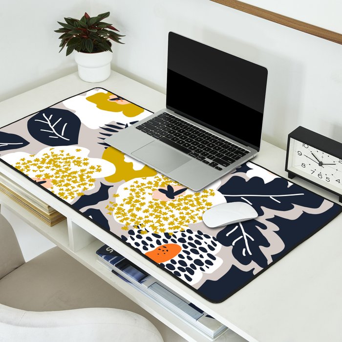 Scandinavian flowers greet you Desk Mat Gallery Image 2