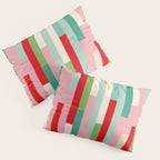 Retro Stripe Pattern - red, green, blue Pillow Sham Gallery Image 3