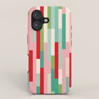 Retro Stripe Pattern - red, green, blue iPhone Case Gallery Image 1