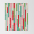 Retro Stripe Pattern - red, green, blue Throw Blanket Gallery Image 2