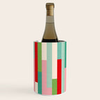Retro Stripe Pattern - red, green, blue Wine Chiller Gallery Image 1