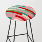 Retro Stripe Pattern - red, green, blue Stool Gallery Image 2