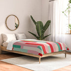 Retro Stripe Pattern - red, green, blue Comforter Gallery Image 2