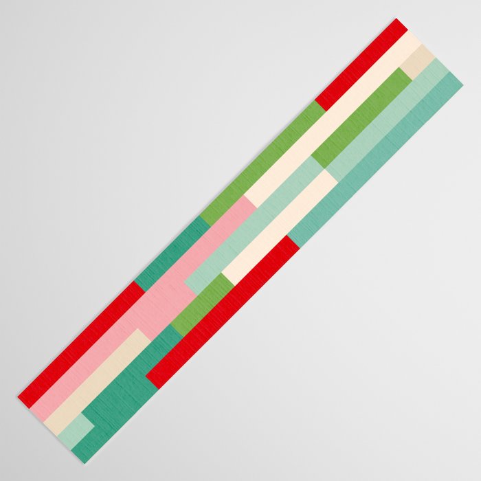 Retro Stripe Pattern - red, green, blue Table Runner Gallery Image 3