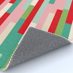 Retro Stripe Pattern - red, green, blue Rug Gallery Image 4