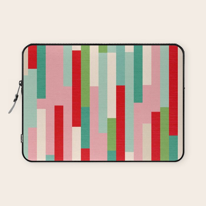 Retro Stripe Pattern - red, green, blue Laptop Sleeve Gallery Image 1
