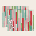 Retro Stripe Pattern - red, green, blue Placemat Gallery Image 1