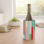 Retro Stripe Pattern - red, green, blue Wine Chiller Gallery Image 4