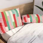 Retro Stripe Pattern - red, green, blue Pillow Sham Gallery Image 2