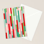 Retro Stripe Pattern - red, green, blue Stationery Card Gallery Image 2