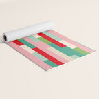 Retro Stripe Pattern - red, green, blue Yoga Mat Gallery Image 2