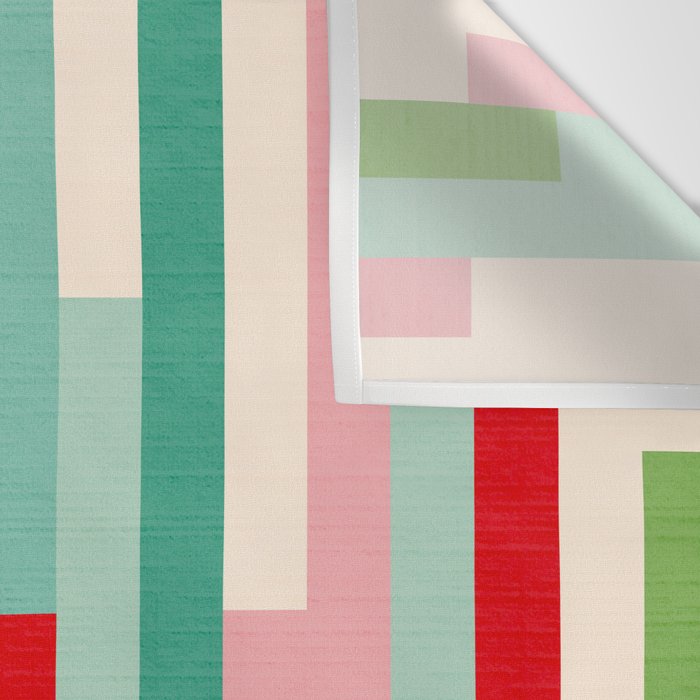 Retro Stripe Pattern - red, green, blue Wall Tapestry Gallery Image 3