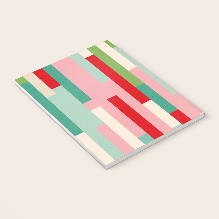 Retro Stripe Pattern - red, green, blue Notebook Gallery Image 3