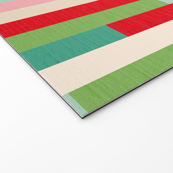 Retro Stripe Pattern - red, green, blue Welcome Mat Gallery Image 2