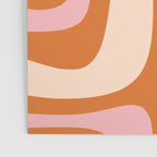 Tiki Abstract Minimalist Mid-Century Modern Pattern Pink Orange Cream Poster Gallery Image 3