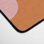 Tiki Abstract Minimalist Mid-Century Modern Pattern Pink Orange Cream Desk Mat Gallery Image 4