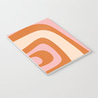 Tiki Abstract Minimalist Mid-Century Modern Pattern Pink Orange Cream Notebook Gallery Image 3
