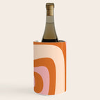 Tiki Abstract Minimalist Mid-Century Modern Pattern Pink Orange Cream Wine Chiller Gallery Image 2