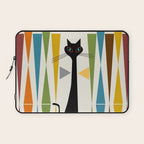 Mid-Century Modern Art Cat 2 Laptop Sleeve Gallery Image 1