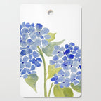 Blue Gouache Hydrangea Cutting Board Gallery Image 1